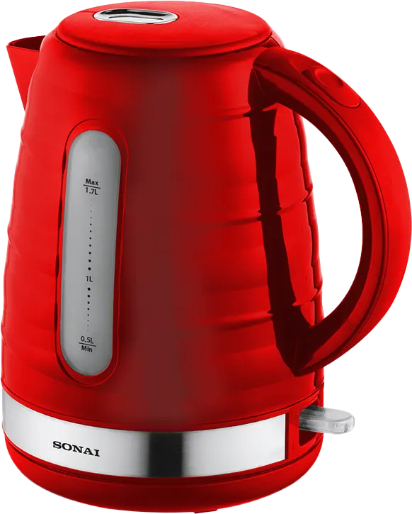 غلاية مياه سوناي، 1.7 لتر، 2200 وات، بلاستيك، أحمر، SH.3777