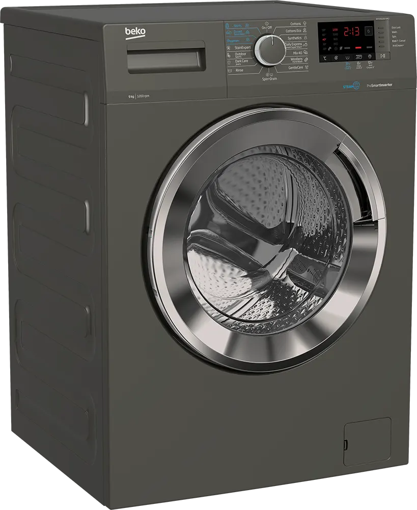 Beko Xpress Washing Machine, Fully Automatic, 9 KG,  Inverter, Steam, Grey, WTX 91232 XMCI2