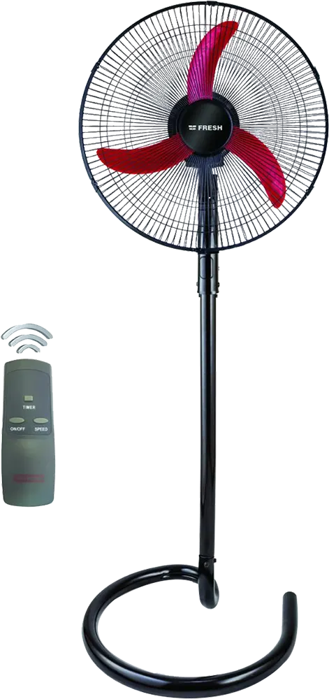 مروحة ستاند فريش شبح، 20 بوصة، ريموت كنترول، أسود
