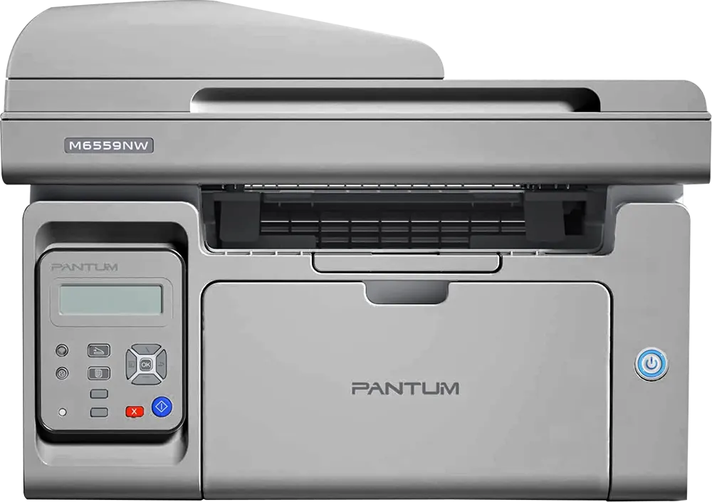 طابعة ليزر بانتوم M6559NW، لاسلكية، أحادية اللون، الكل في واحد(طباعة- نسخ- مسح ضوئي)، رمادي