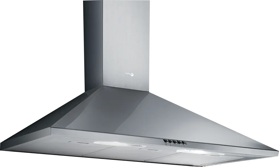 شفاط بلت ان تربو اير  هرمي ايطالي، 60 سم، 2 فلتر كربون، سيلفر