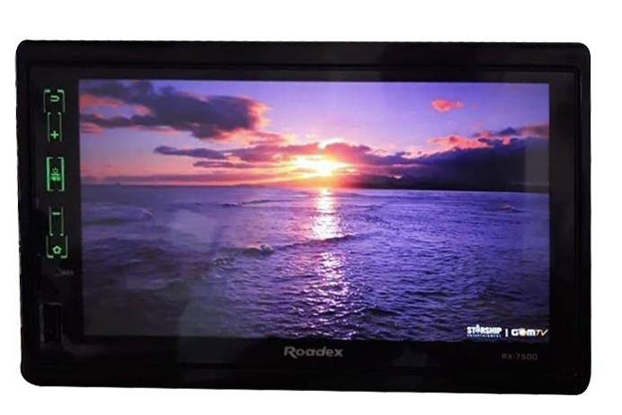 كاسيت شاشة للسيارة من روديكس إل سي دي، منفذ يو إس بي وبلوتوث، تحكم باللمس، أسود  RX-7500