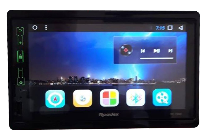 كاسيت شاشة للسيارة من روديكس إل سي دي، منفذ يو إس بي وبلوتوث، تحكم باللمس، أسود  RX-7500
