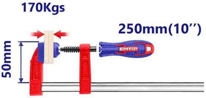كلامب قمطة ام توب 250x50  مللي ،ECLPF05301