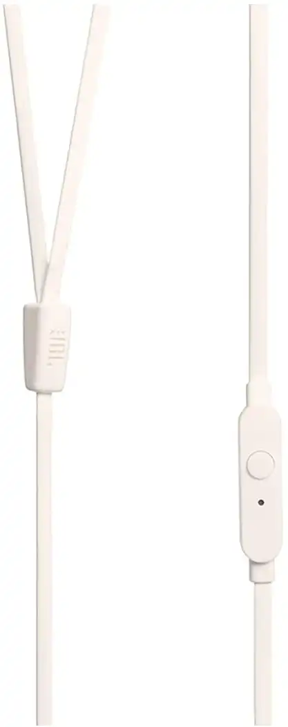 سماعة أذن سلكية جي بي ال TUNE110 T110، صوت واضح، أزرار تحكم ظاهرة، أبيض