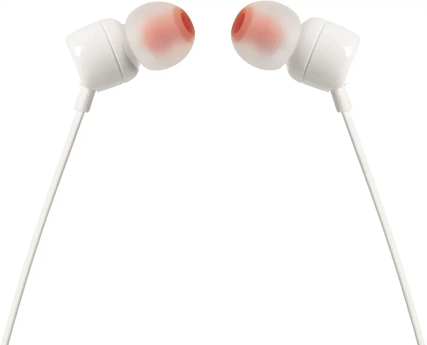 سماعة أذن سلكية جي بي ال TUNE110 T110، صوت واضح، أزرار تحكم ظاهرة، أبيض