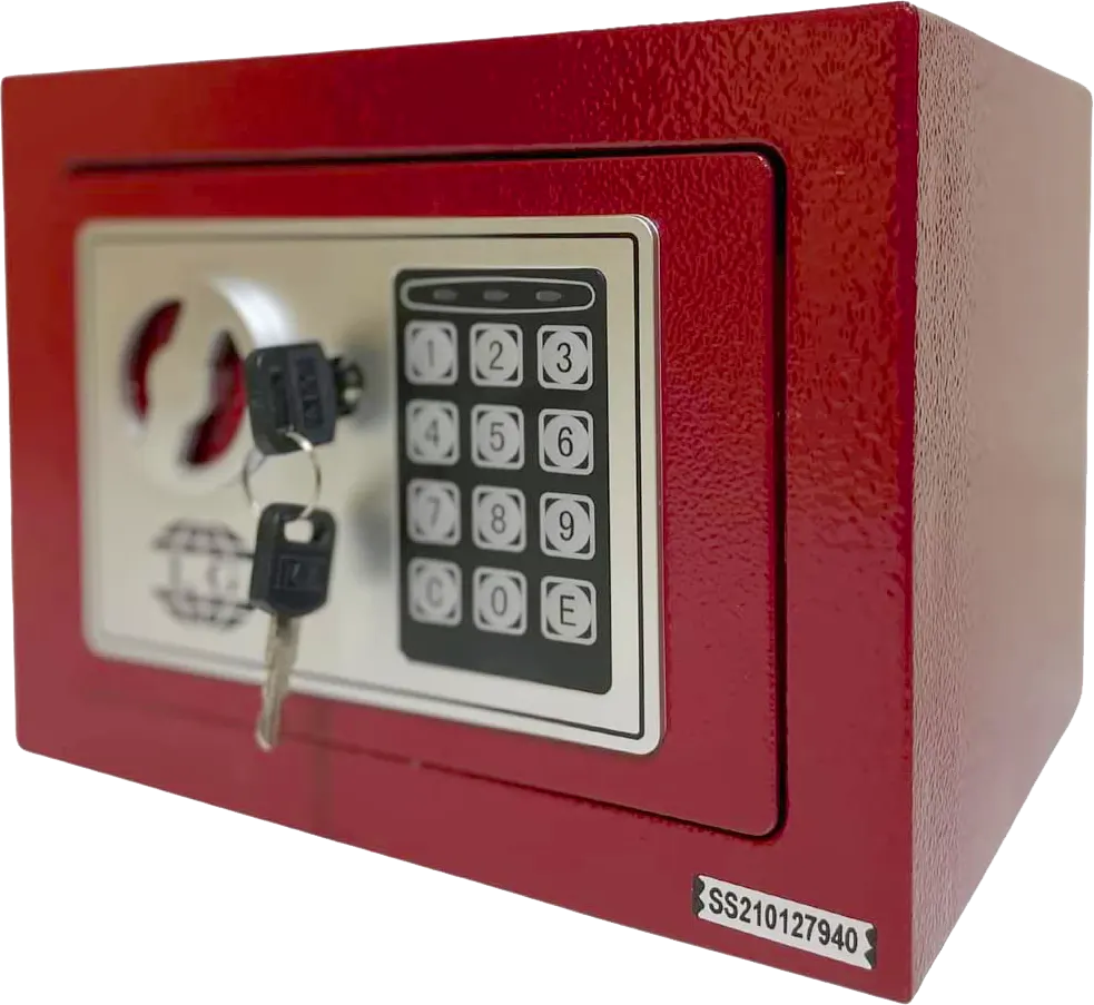 خزنة نقود الكترونية للفنادق إل جي، قفل ديجيتال مع مفتاح للطوارئ، إنذار تحذير، 17 × 23 × 17 سم، ألوان متعددة، 17EF
