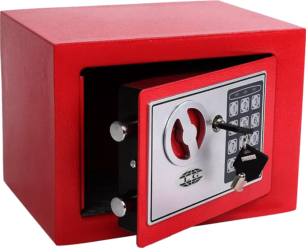 خزنة نقود الكترونية للفنادق إل جي، قفل ديجيتال مع مفتاح للطوارئ، إنذار تحذير، 17 × 23 × 17 سم، ألوان متعددة، 17EF