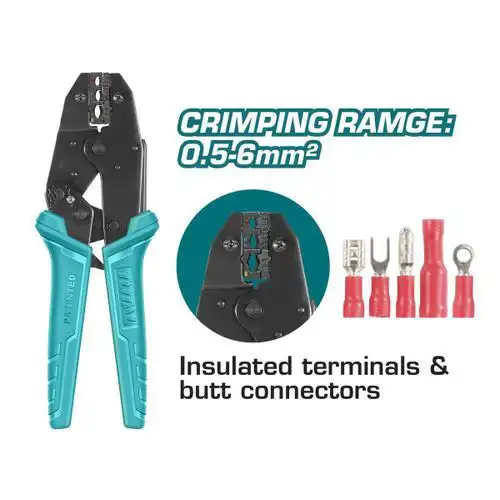 Total tools Automatic ratchet crimping Pliers 0.5 to 6 mm, THCPJ0506