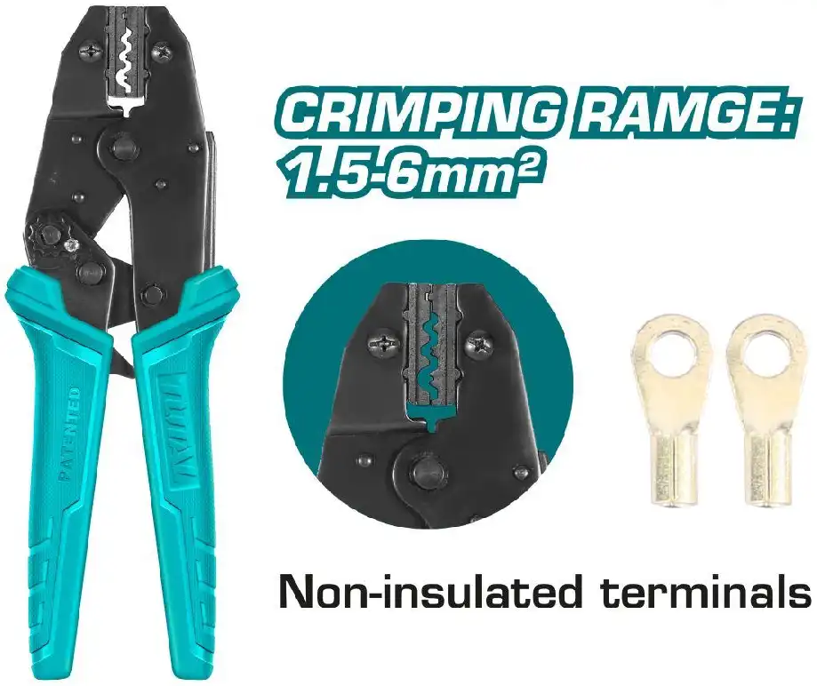 Total tools Automatic ratchet crimping Pliers 9 inch, THCPL1506