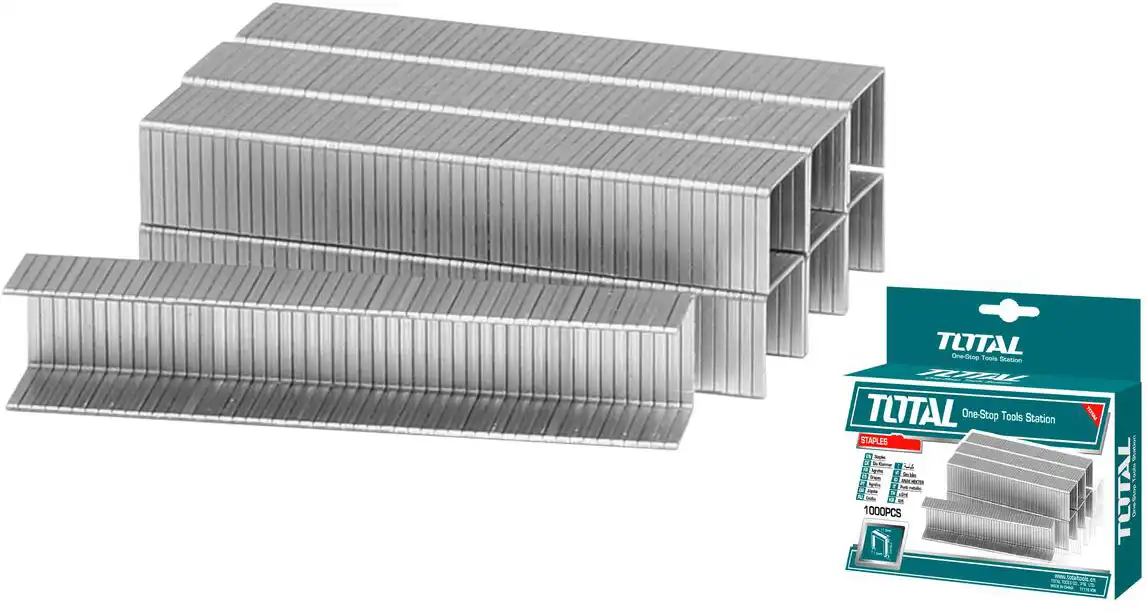 علبه دبابيس لدباسة الخشب من توتال ،12 مم ،1000 قطعة ،THT39122