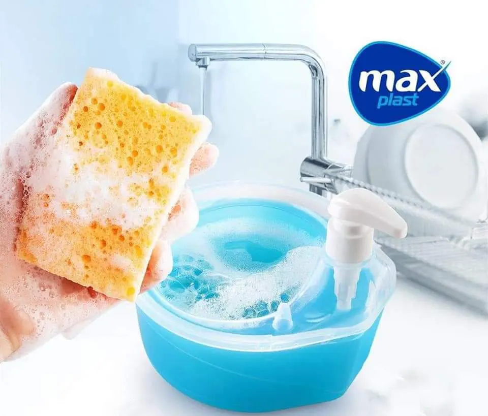 مضخه صابون وأسفنج ماكس - أبيض