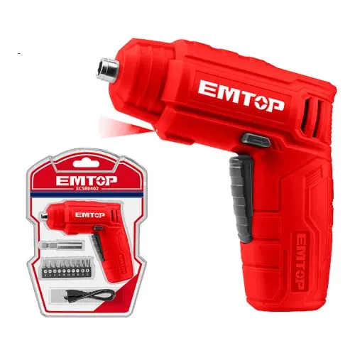 Emtop  Electric Screwdriver, 4V, 10 Bits, ECSR0402