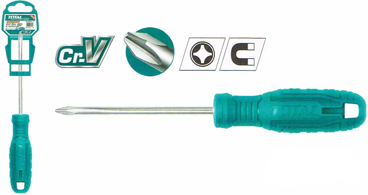 مفك براغي صليبة من توتال 125 مم ،  THTDC2256