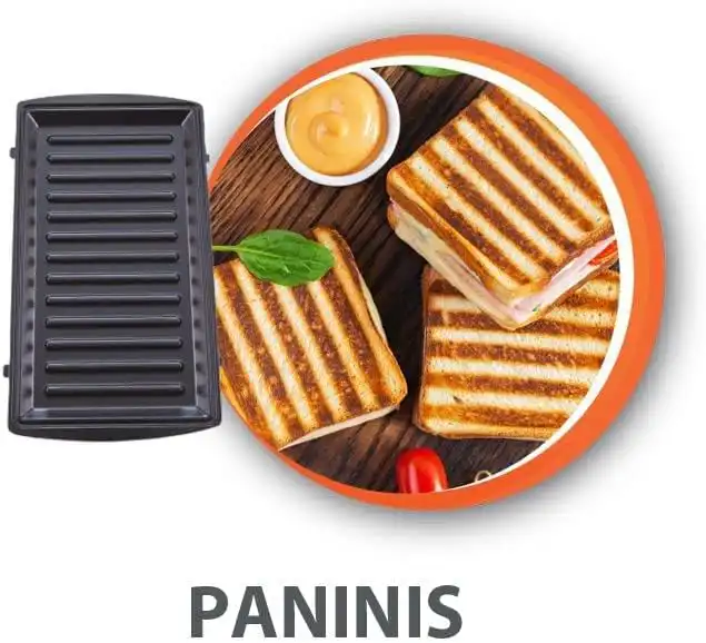 صانع السندوتشات والوافل ميانتا، 2 شريحة، 750 وات، أسود ،SM27809A