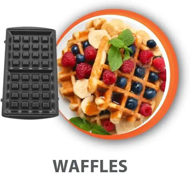 صانع السندوتشات والوافل ميانتا، 2 شريحة، 750 وات، أسود ،SM27809A