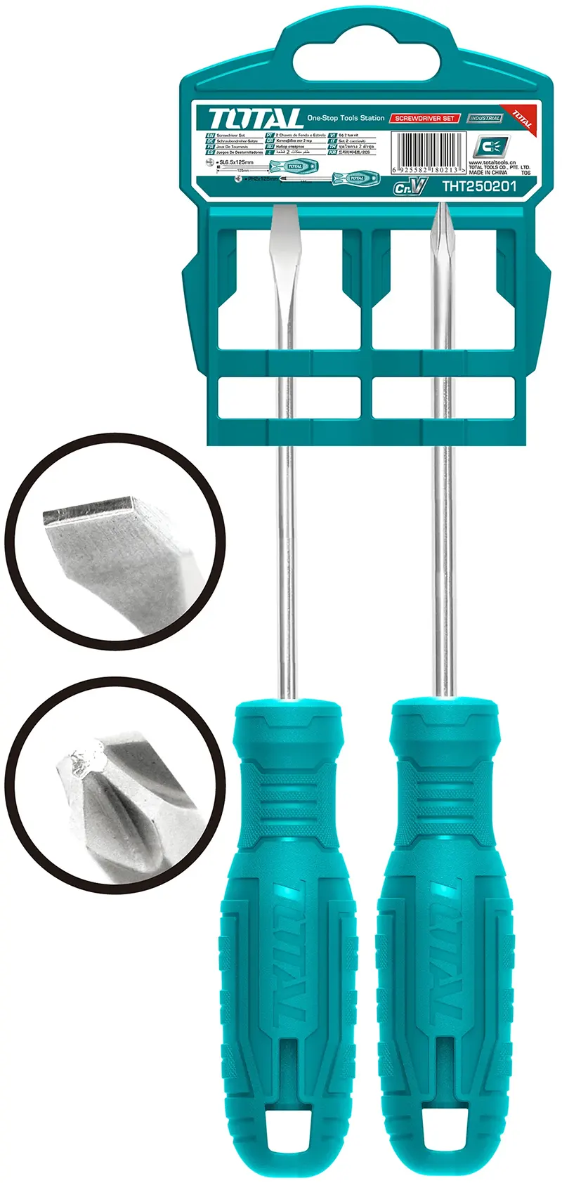 طقم مفكات توتال، 2 قطعة، THTDC250201