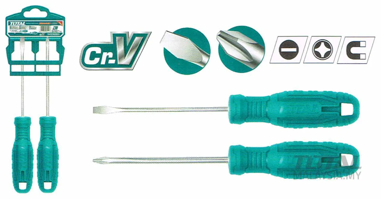 طقم مفكات توتال، 2 قطعة، THTDC250201