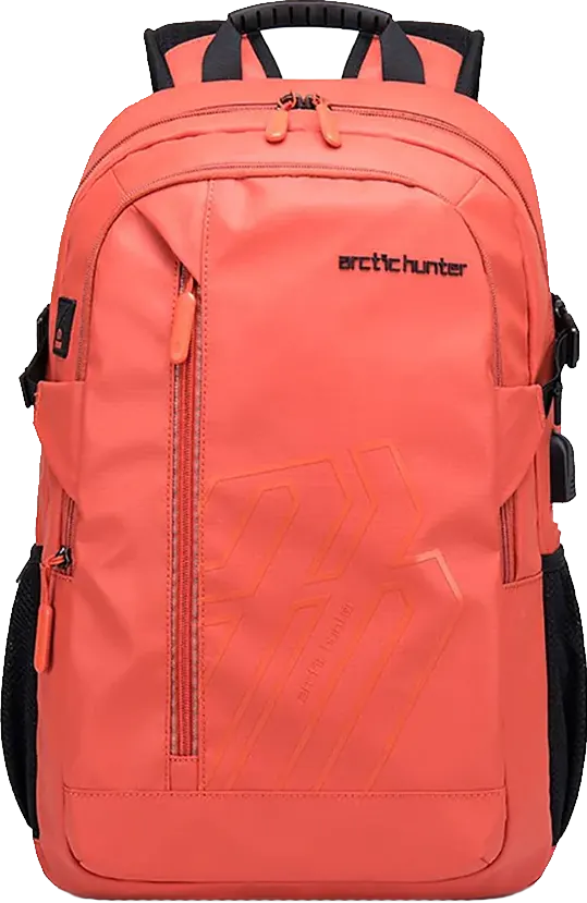 حقيبة ظهر لابتوب أركتيك هانتر، 15.6 إنش، منفذ USB، ووتربروف، برتقالي، B00387