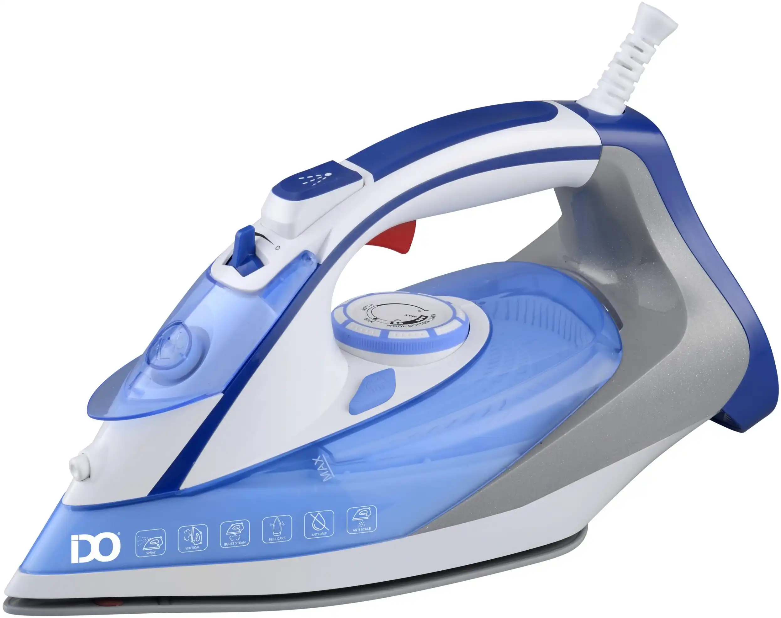 مكواة بخار اي دو، 2400 وات، قاعدة سيراميك، أزرق، SI2400-BGY