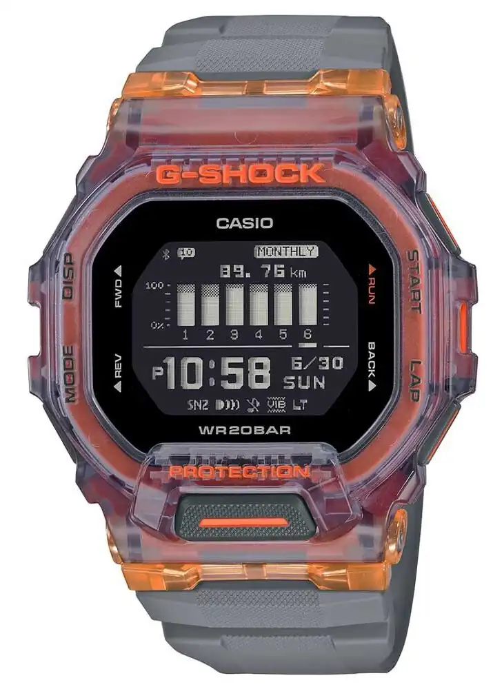Casio G-Squad Watch for Men, Digital, Resin Strap, GBD-200SM-1A5DR