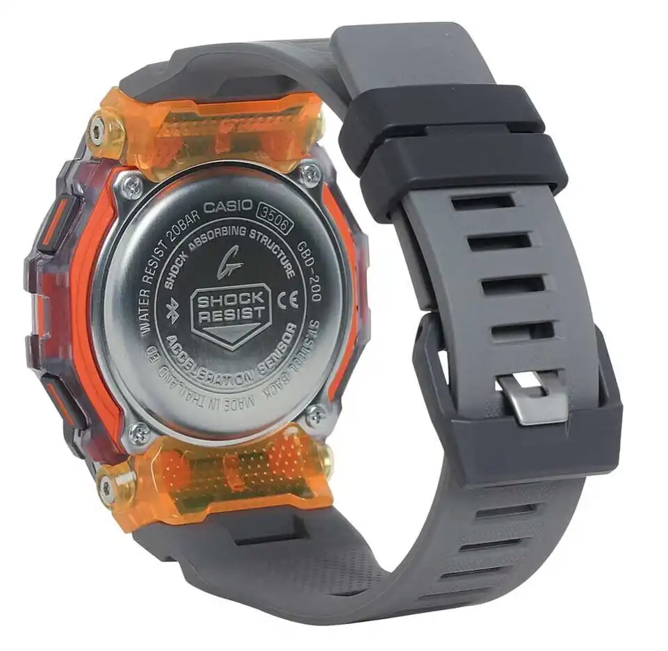 Casio G-Squad Watch for Men, Digital, Resin Strap, GBD-200SM-1A5DR