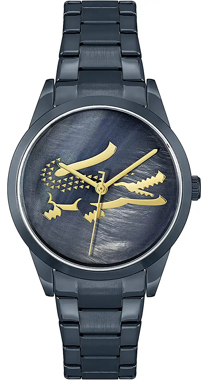 ساعة لاكوست نسائي ، عقارب، سوار ستانلس ستيل ، أسود، 2001215