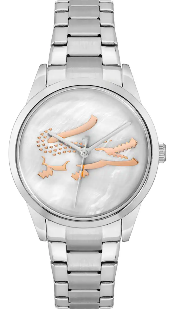 ساعة لاكوست نسائي، عقارب، سوار ستانلس ستيل، فضي، 2001214