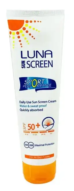 لونا صن بلوك كريم سبورت بعامل حماية +50، لكل أنواع البشرة، 130 مل