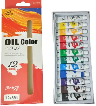 مجموعة أنابيب  ألوان زيت  بوميجا ، 12 لون ،  6 مللي ، ألوان متعددة  B9106O