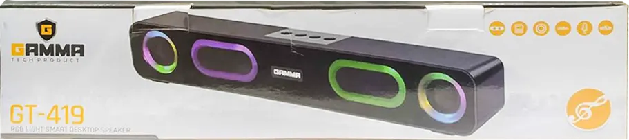 مكبر صوت جاما، بلوتوث، يو اس بي ، 10 وات ، أسود ، GT-419