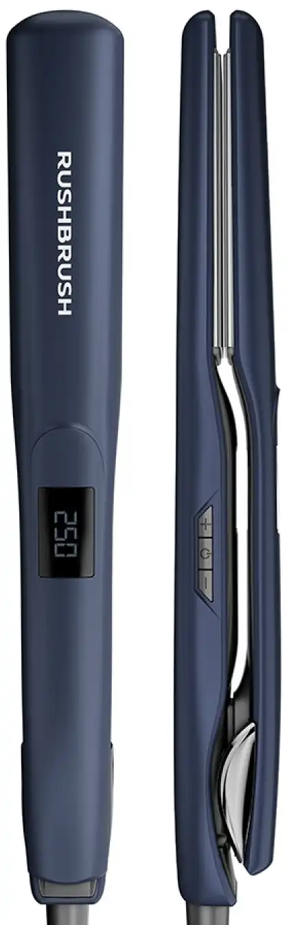 مكواة فرد الشعر راش برش ، ألواح التيتانيوم ، 250° درجة سيلزيوس، أزرق داكن، X2 MAX