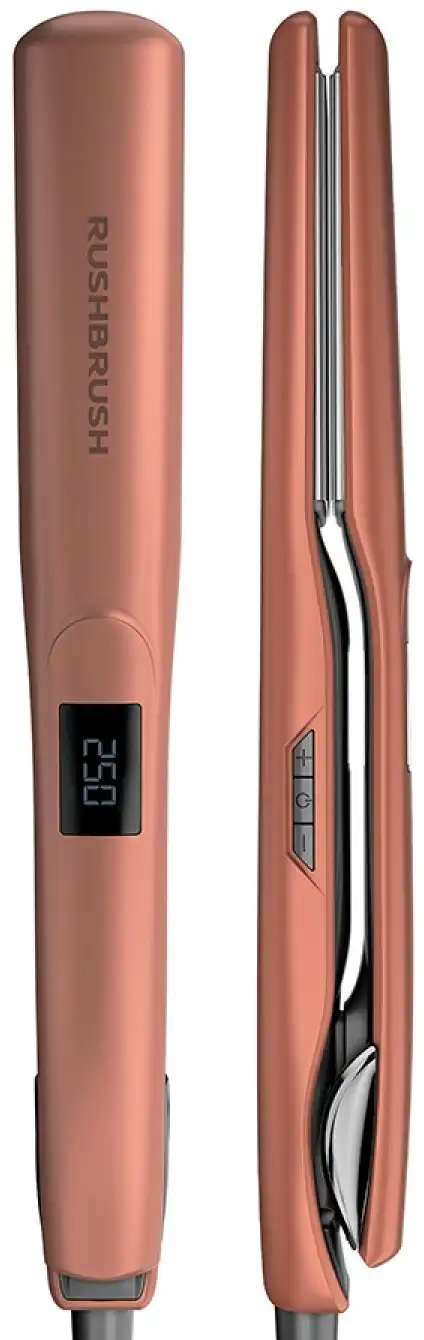 مكواة فرد الشعر راش براش ، ألواح التيتانيوم ، 250° درجة سيليزيوس، جولد، X2 MAX