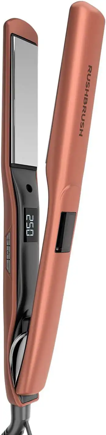 مكواة فرد الشعر راش براش ، ألواح التيتانيوم ، 250° درجة سيليزيوس، جولد، X2 MAX