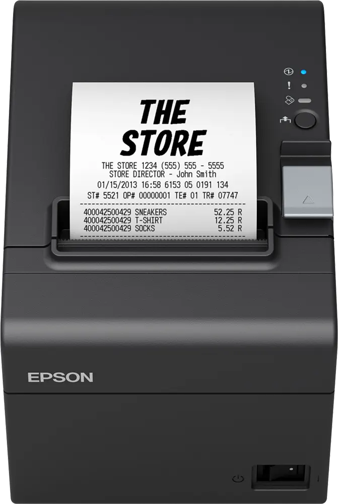 طابعة فواتير حرارية ابسون، أحادية اللون، USB-Ethernet، سوداء، TM-T20III-012