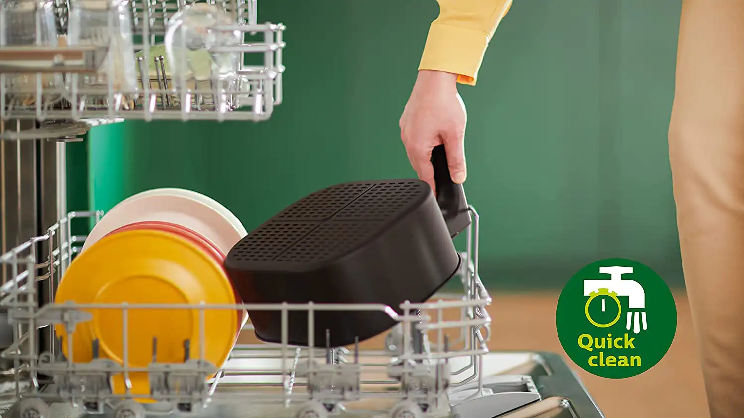 قلاية هوائية فيليبس 2000 وات، 6 لتر، شاشة ديجيتال، أسود، HD9270، بضمان راية