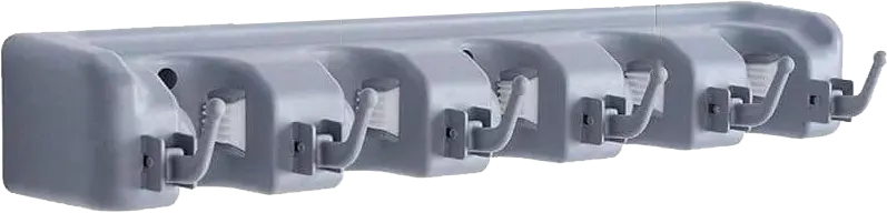 حامل مقشات و أدوات تنظيف علي الحائط 5 عين مضاد للأنزلاق - أزرق