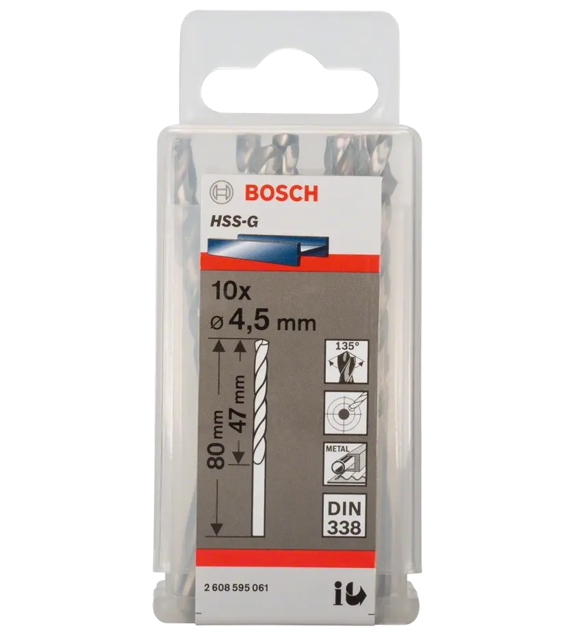 بنطة تخريم حديد بوش، 4.5 مم ،595 061