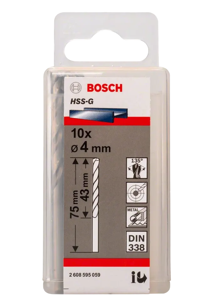 بنطة تخريم حديد بوش، 4 مم ،595 059