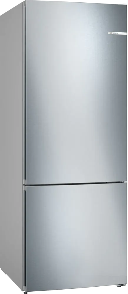 Bosch Combi Refrigerator, No Frost, 456 Liters, 2 Doors, Stainless Ionix, Silver, KGN55VI2E9