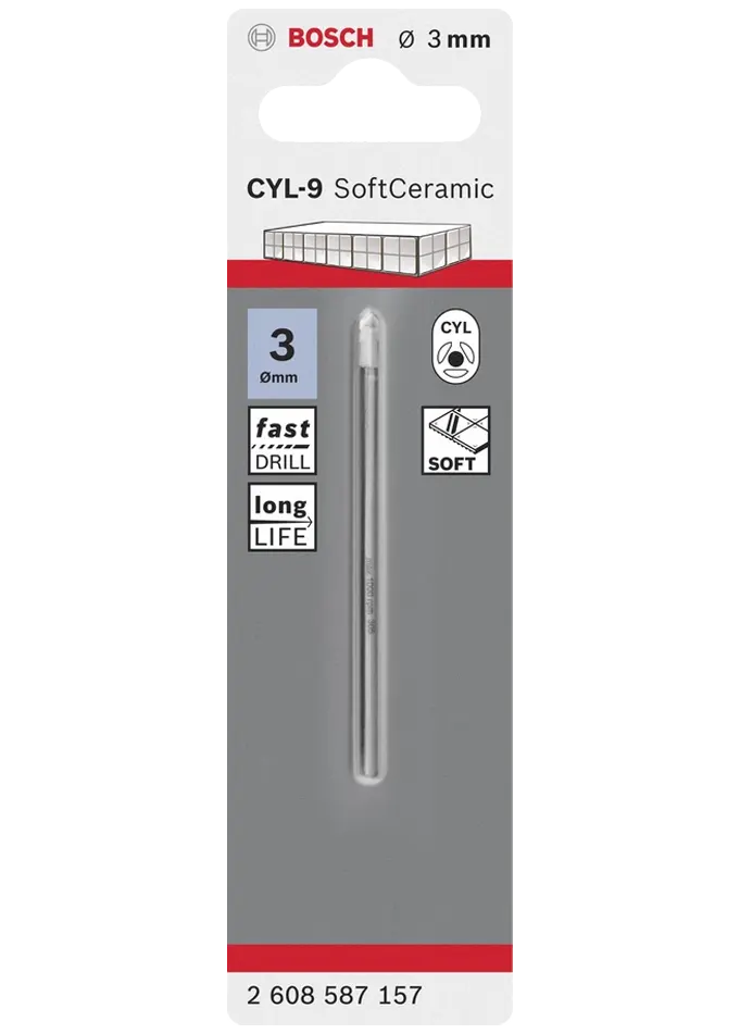 بنطة تخويش سيراميك بوش، 3 مم، 2 608 587 157