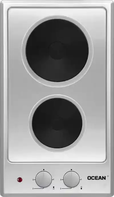 بوتاجاز مسطح بلت ان أوشن تركي، 30 سم، 2 شعلة كهرباء،سلفر،OEHF32