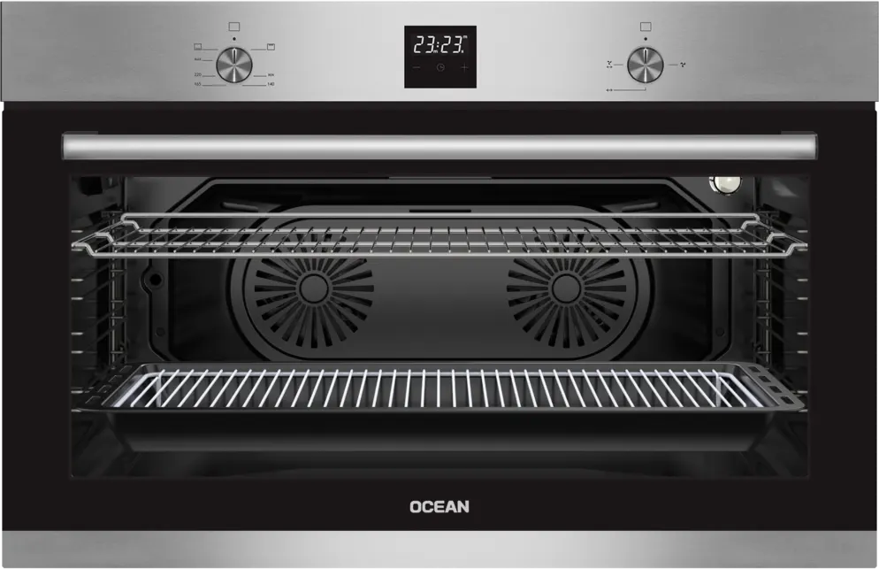 فرن اوشن بلت ان 90 سم، 91 لتر،غاز، ديجيتال بشواية، أسود، OGVOF94IRCTCSV