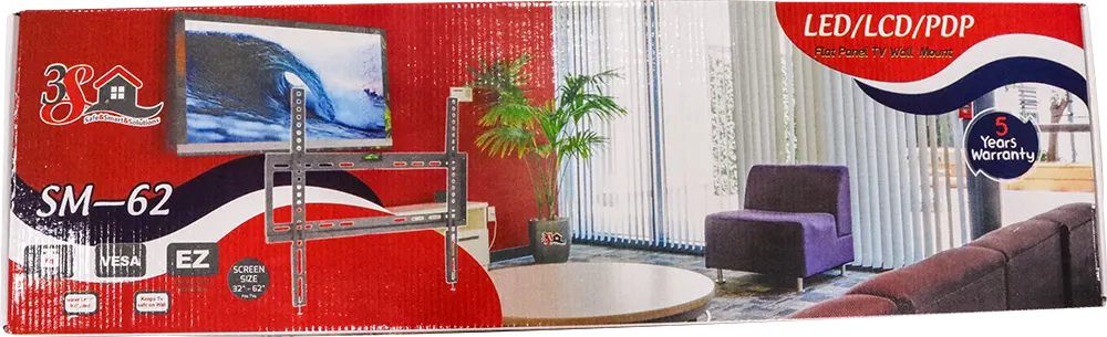 حامل شاشة ثري اس (32-62) بوصة، ميزان ماء، أسود، SM.62