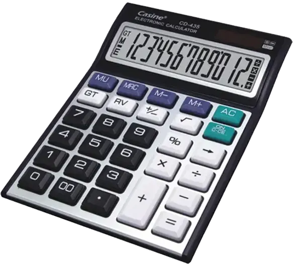 اله حاسبة مكتبية كاسين، 12 خانة، أسود، CD-435
