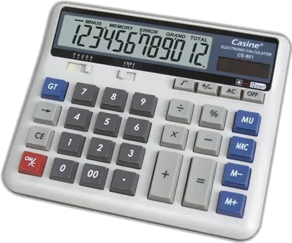 اله حاسبة مكتبية كاسين، 12 خانة، أبيض، CS-851