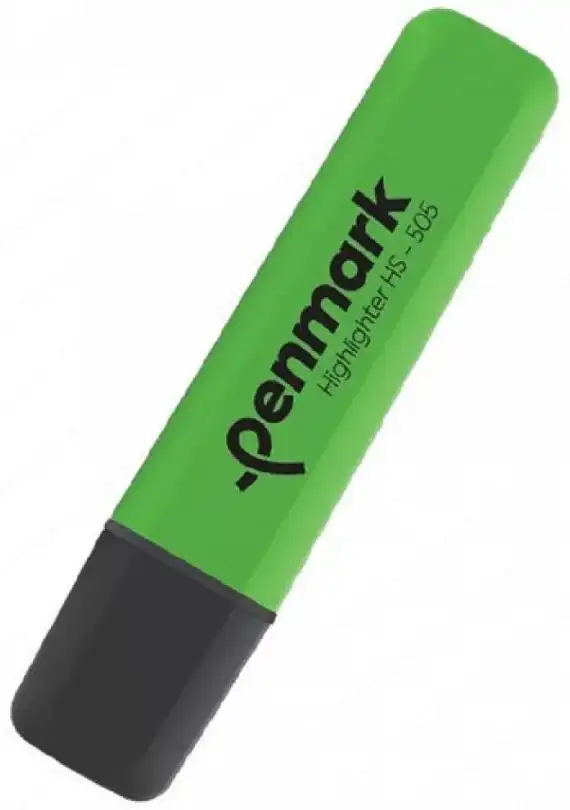 قلم هايلايتر بينمارك فسفوري تركي ، نيون أخضر ، سن مشطوف