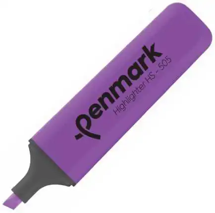 قلم هايلايتر بينمارك فسفوري تركي ، نيون موف ، سن مشطوف