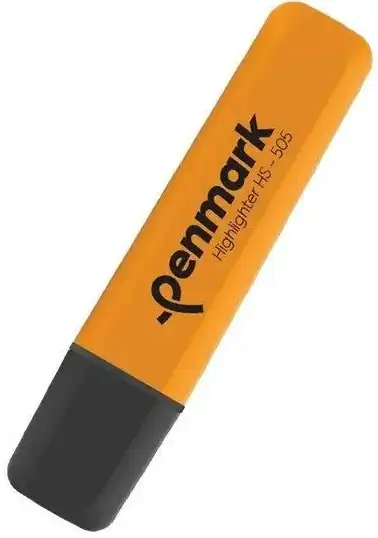 قلم هايلايتر بينمارك فسفوري تركي ، نيون برتقالى ، سن مشطوف