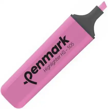 قلم هايلايتر بينمارك فسفوري تركي ، نيون بينك، سن مشطوف